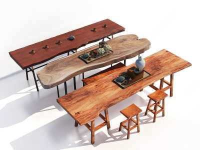 现代茶桌3D模型下载